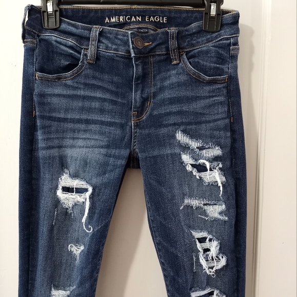 American Eagle Ripped Jeggings Women's Size 6 Short - Picture 3 of 13